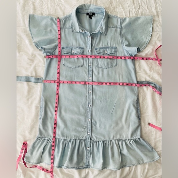 PAIGE Women's Callan Dress W/Western Pockets in Cadie - Size L - Picture 7 of 10